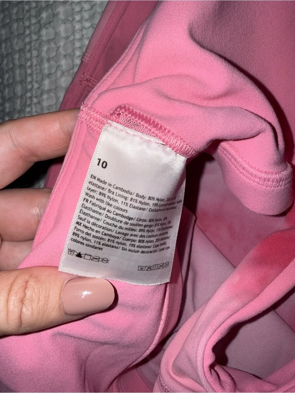 lululemon athletica Pink Tie-Dye Align Tank Size 10 NWOT
